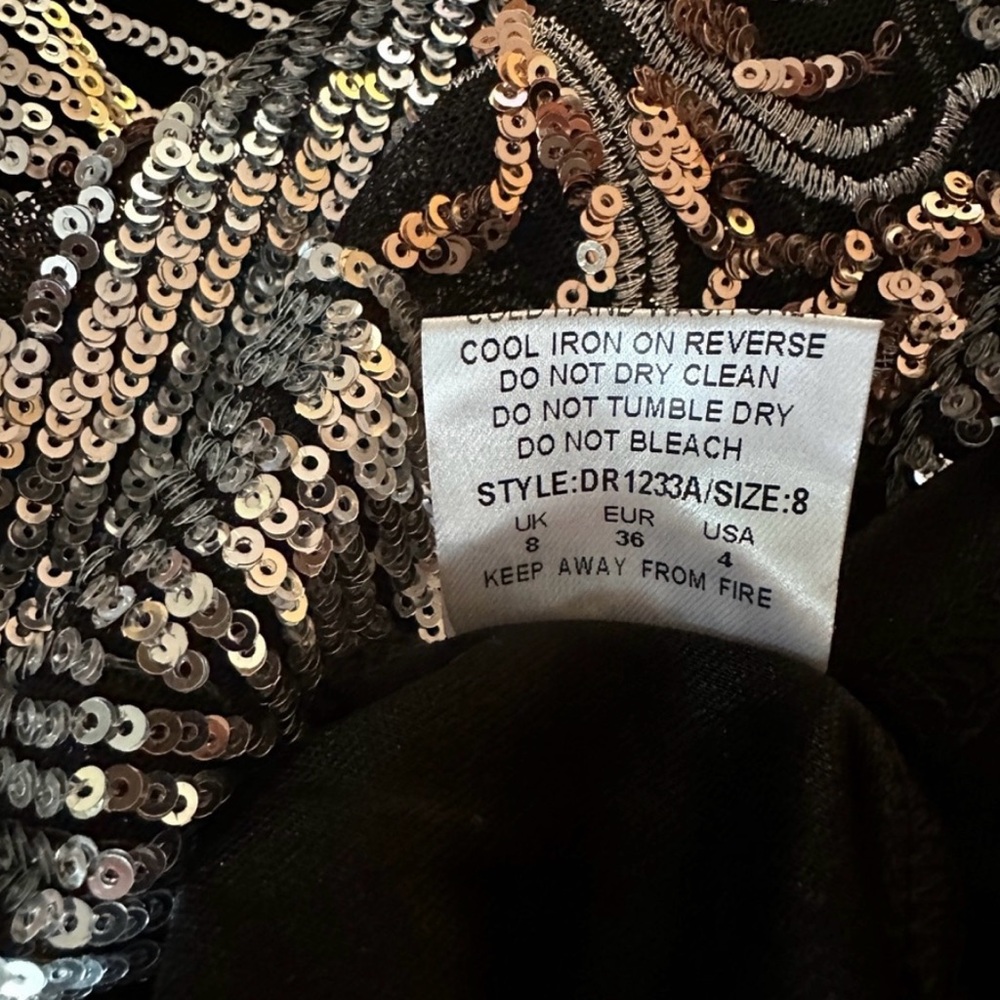 City Goddess London Sequin Strapless Dress ~ Sz4 - Picture 5 of 10
